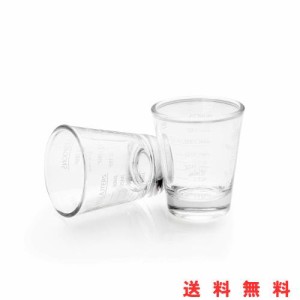 エスプレッソショットグラス 1oz/30ml 計量カップ 目盛り付き 厚み強化 耐熱ガラス製 お酒グラス ワイングラス エスプレッソマシン 居酒