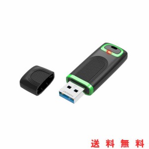 Vansuny USBメモリ 64GB USB 3.0 超高速データ転送 大容量 フラッシュドライブ フラッシュメモリ キャップ式 （緑）