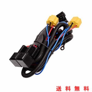 HUIQIAODS H4リレーハーネス LED対応 汎用 フォグ配線 リレーハーネス フォグランプリレー ハーネス ソケット 12V 増設 （H4）