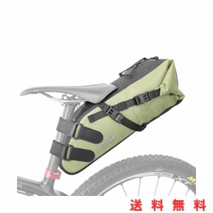 Rhinowalk 自転車サドルバッグ 大容量 13L 防水 PVC加工 自転車用 サイクリングバッグ ロードバイク サドルバック グリーン