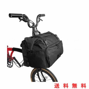 TWTOPSEブロンプトン折りたたみバイク用の自転車バックパックロールトップTバッグfor Brompton、27.5L大型多用途バッグは、拡張可能なフ