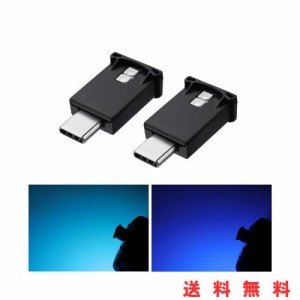 GIMUYA Type-C LEDライト USB 車内用 8色 メモリー機能 自動点灯 調光機能 アンビエントライト RGB USB給電 イルミネーション タイプc ミ