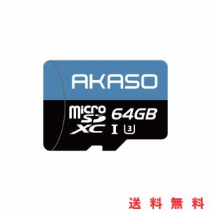 AKASO microSDカード 64GB UHS-I U3 100MB/s microSDXC Nintendo Switch/AKASO カメラ/GOPROなど対応