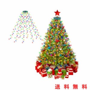 Etopgo LED イルミネーションライト クリスマスツリー ライト 2mX8本 280球 クリスマス飾りライト ストリングライト 8種類モード IP44防