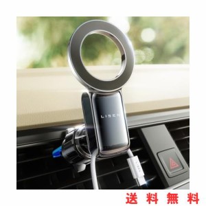 LISEN magsafe 車載 スマホホルダー 車 [2024ニューアップグレード磁石] 車載スマホホルダー マグネット 22つN55磁石 超強磁力 マグセー