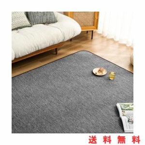 VK Living 夏用ラグマット カーペット 接触冷感 ひんやり ラグ 130×190cm(約1.5畳) 洗える 滑り止め付 防ダニ 抗菌 防臭 ブラック