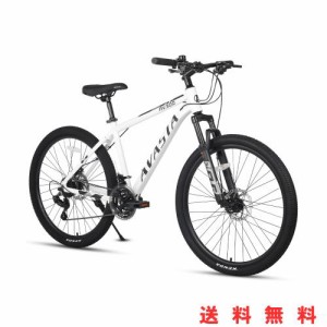 【AVASTA】マウンテンバイクAV300 MTB 軽量アルミフレーム 26インチ シマノ21段変速 フロントサスペンション 前後ディスクブレーキ 通学