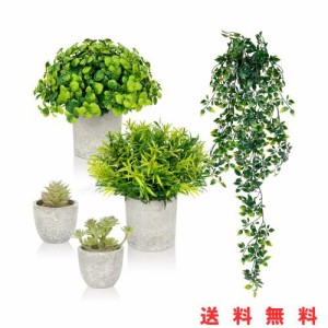 Y-Step フェイクグリーン観葉植物 フェイク 5点セット造花グリーン 人工観葉植物 ふぇいくぐりーん 吊り 観葉植物 葉物 造花藤 室内 イン