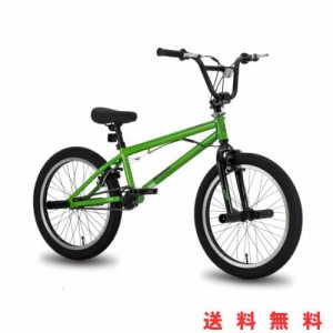 HILAND 20インチ BMX自転車 フリースタイル 初心者向け 練習用bmx 街乗り対応ブレーキ付き 街乗り 子供用 大人用