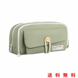 ペンケース 大容量 筆箱 おしゃれ pen case ペン入れ シンプル かわいい ペンポーチ 筆入れ 文具収納 便利 キャンバス 無地 多機能 社会