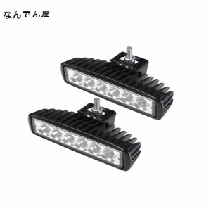 AutoGo LEDワークライト 18W 6LED 作業灯 LEDライトバー 狭角タイプ 6連10-30VDC対応(12V/24V兼用) 防水・防塵・耐衝撃・長寿命 オフロー