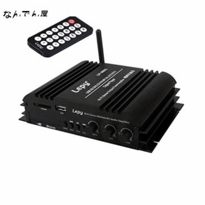 LEPY Bluetooth パワーアンプ小型 45W X 4チャンネル USB/SDカード再生可 Hi-Fiステレオデジタルアンプ 高性能FM 家庭用 カー アンプ 重