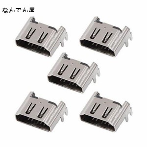 VBESTLIFE 5Pcs 軽量HDMIポートソケットインターフェイスコネクタ修理部品、高品質なアルミニウム合金製、耐久性、Sony用PS4用のコンソー