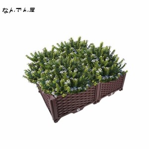 BAOYOUNI 組み立て簡単ガーデンボックス プランターボックスプラスチック鉢植え入れ花 植物 栽培ブラウン 鉢用品 大型プランター 莱園キ