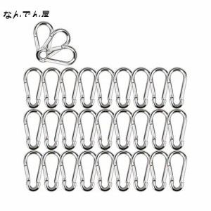 リッセイ カラビナ 304ステンレス スプリングフック キーホルダー 多機能カラビナ アウトドア トレッキング 落下防止 耐荷重50kg (4cm、3