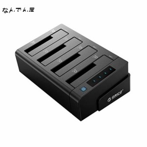 ORICO USB3.0 HDDケース クローン機能付き 2.5 / 3.5インチ SATA HDD/SSD 対応 4ベイ ハードディスクケース 工具不要 10TB*4台対応 電源