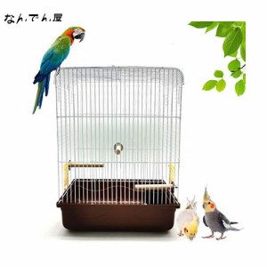 Gifty 鳥かご 止まり木 3本つき インコ 手のり バードゲージ 飛び散り防止 セキセイインコ オカメインコ 鳥 ケージ