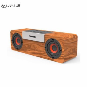 Bluetooth スピーカー, Smalody 10W木製ワイヤレススピーカー /持ち運びに便利/デュアルドライバー/でステレオサウンド/ハンズフリー/TF