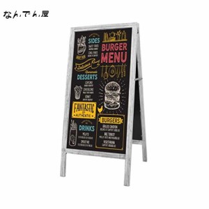 A型 看板 ブラックボード 両面 立て看板 ウェルカムボード スタンドボード 幅45×高さ95？ 木製 黒板 スタンド 室内 屋外 カフェ レスト