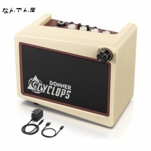 Donner ミニギターアンプ 5W 7種類アンプモデル モデリングアンプ コンパクト 40種類ドラムマシンタイプ ディレイ リバーブ エフェクター