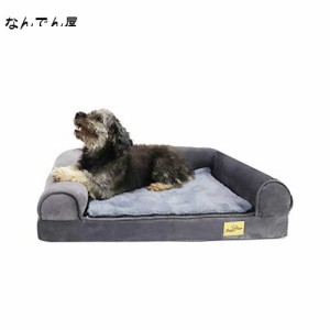 BingoPaw 犬用クッションベッド 犬ソファーベッド 老犬介護 床ずれ防止 大型犬/中型犬/小型犬/柴犬 洗える ふかふか 丈夫 防水 スクエア 