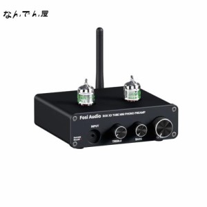 Fosi Audio BOX X3 5654W フォノ 真空管プリアンプ MMフォノグラフ用ターンテーブルプリアンプ Bluetooth 5.0 ミニ ステレオ Hi-Fi プリ