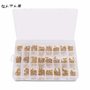 PENGLIN 480pcs 電解コンデンサキット 積層セラミックコンデンサ モノリシックコンデンサセット 1ボックス24値 10pf~10uf