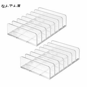 Lolalet [2個入り]アイシャドウスタンド、メイク収納 14仕切り 化粧品収納 アクリルスタンド メイクボックス 透明