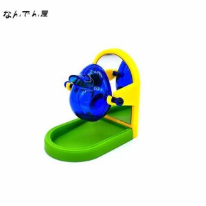 鳥の餌入れ 知育玩具 小鳥給餌器おもちゃ 鏡 ミラー 回転トレーニングおやつボールインコのおもちゃ 知育フォージング 小鳥噛むおもちゃ 