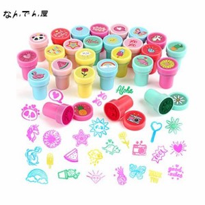 Kesote スタンプ かわいい 26個セット 景品 おもちゃ 縁日 夏祭り 景品 子供 女の子 おもちゃ はんこ インク付き