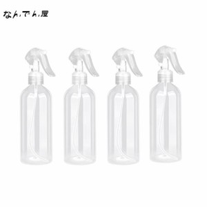 Qosea スプレーボトル アルコール対応 霧吹き 極細ミスト 300ml 4個 大容量 空ボトル 噴霧器 詰め替え容器 詰替ボトル 消毒 除菌 手指消