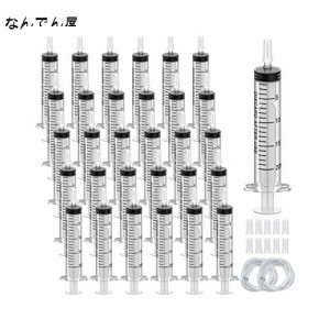 Chouiery 30本セット シリンジ 20ml 針なし 注射器 滅菌 個包装 インジェクター カテーテル 付き プラスチック 注射器 スポイト インク注