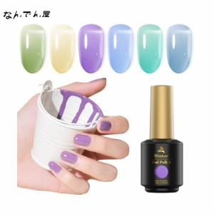 Biutee カラーネイルジェル 透け感ありジェル クリアピンク系 6色 8ml UV/LED対応 夏 ポリッシュタイプ ジェルネイル