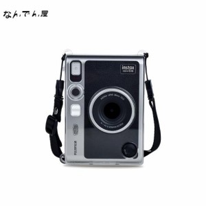 HIYQIN チェキケース,FUJIFILM instax mini Evoカメラケース カメラ保護バッグ instax mini Evoケース ショルダーストラップ付き Evo透明