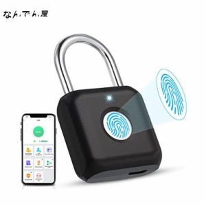 指紋 南京錠 eLinkSmart APP 指紋付き スマートロック生体認証南京錠 USB 充電 南京錠 小型 ジムロッカー 学校 オフィス 収納ボックス