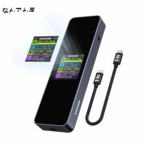 DOCKCASE nvmeSSDケース USB3.2 Gen2 ssd エンクロージャー IPS液晶ディスプレイと10秒 電源喪失保護(PLP)機能搭載 m.2 nvme ssd ケース