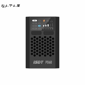 ISDT PD60 XT60コネクタ 60W 6A バッテリーバランス充電器 Type-C 入力 1-4S Lipoバッテリー Life Lilon LiHv Pb NiMH XT60用