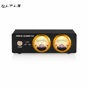 Douk Audio VUメーター デュアルアナログ ディスプレイ DB パネルMIC+LINE サウンドレベルメーター (ブラック)