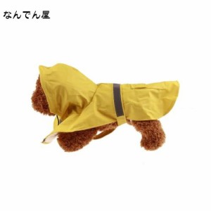 SATiNU 犬用 レインコート レインウェア ポンチョ ペット 通気 軽量 反射テープ付き 雨具 カッパ PU 柔らかい 着脱簡単 洋服 小型犬 中型