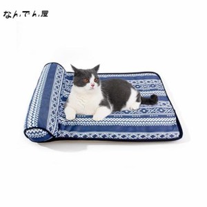 Peto-Raifu ペットマット 猫 犬用 枕付きマット 接触冷感 ペットベッド ペットシーツ ペット敷きパッド ペットごろ寝マット ソフトクール