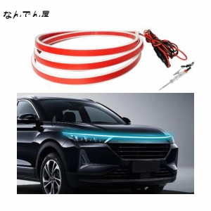 車 LEDテープライト 12V フードライト ストリップ エンジンライト トラック SUV ゴルフ バン ジープ適用ヘッドライト ディライト 1.5M ア