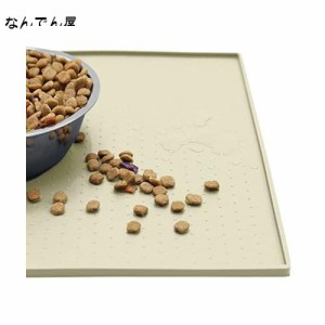 MKUTO ペットマット 猫 犬 食事マット シリコン製 給餌マット 猫砂マット トイレトレーマット 滑り止め 溢れ止め 撥水 防水 防汚 丸洗い