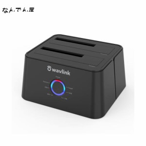 WAVLINK USB 3.0 SATA I/II/III デュアルベイ 外付けハードドライブ ドッキングステーション HDDスタンド 2.5/3.5インチ SSD HDD UASP（6