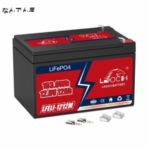 LEOCH 12V 12Ah リン酸鉄リチウムイオンバッテリー LFELI-1212M BMS保護 4直列/並列可能 3000+サイクル寿命 電動リール/魚群探知機/ソー