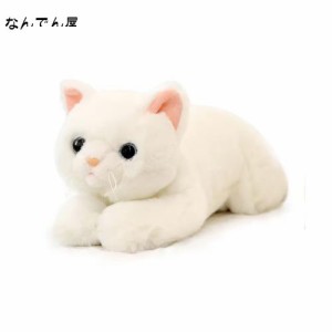 ネコ ぬいぐるみ リアル 白猫 かわいい 50cm ふわふわ もちもち クッション 背当たれ 抱き枕 添い寝 生々しい 横向き寝 お揃い ソファー