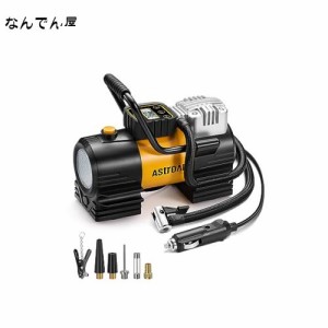 AstroAI エアコンプレッサー タイヤ 空気入れ 自動車用 電動空気入れ 150PSI DC12V シガーソケット接続式 高輝度LEDライト 自動停止 ポー