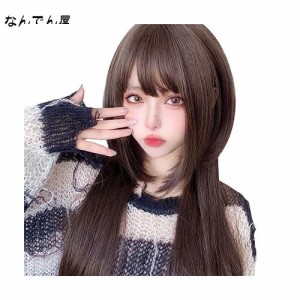 FESHFEN ウィッグ ロング ストレート フルウィッグ ボブ クラゲカット 姫カット フルウィッグ かつら ウルフ 女装 姫髪 可愛い レディー