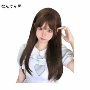 ウィッグ ロング 姫カット ストレート 自然 セミロング フルウィッグ かつら 姫髪 wig レディース Limakara 小顔 原宿系 ロリータ 耐熱 