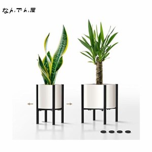 Lewondr フラワースタンド 花台 植木鉢置きスタンド 100kg荷重対応 内幅23cm〜35cm調節可能 アイアン製 安定 園芸ラック インテリア 屋外