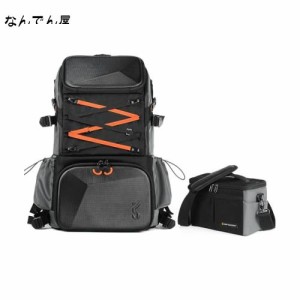 [K＆F Concept] カメラバッグ カメラリュック EVA材質防水耐衝撃 32L 大容量 おしゃれ リュックサック レインカバー付き 15.6インチPC収